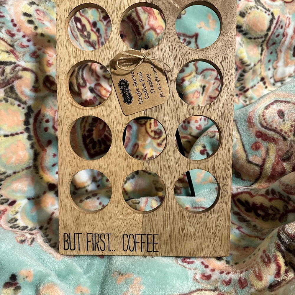 Mud Pie Wooden Coffee Pod Organizer - Brown